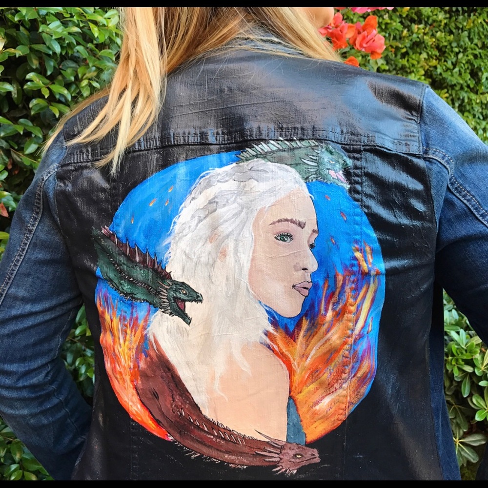 Hand-Painted Game of Thrones Denim Jacket